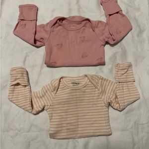 Carter's Pink and Cream Long Sleeve Tees